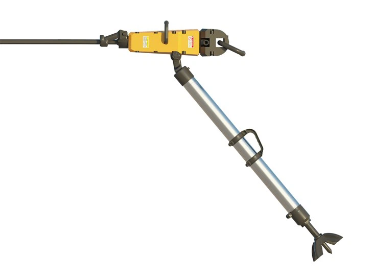 Perforatrice da roccia tenuta in mano